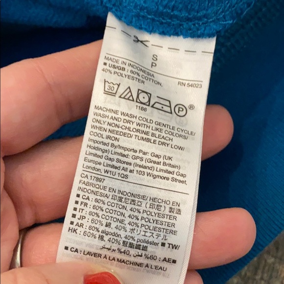 Gap teal oversized sweatshirt - Picture 5 of 7